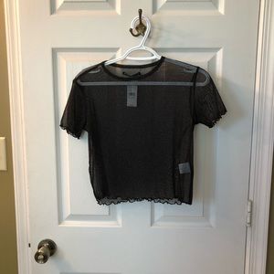 Sparkly see through crop top